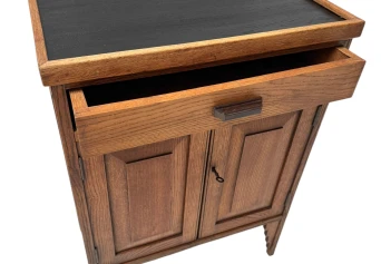 Art Deco Amsterdamse School Cabinet with Black Lacquered Top, 1920s